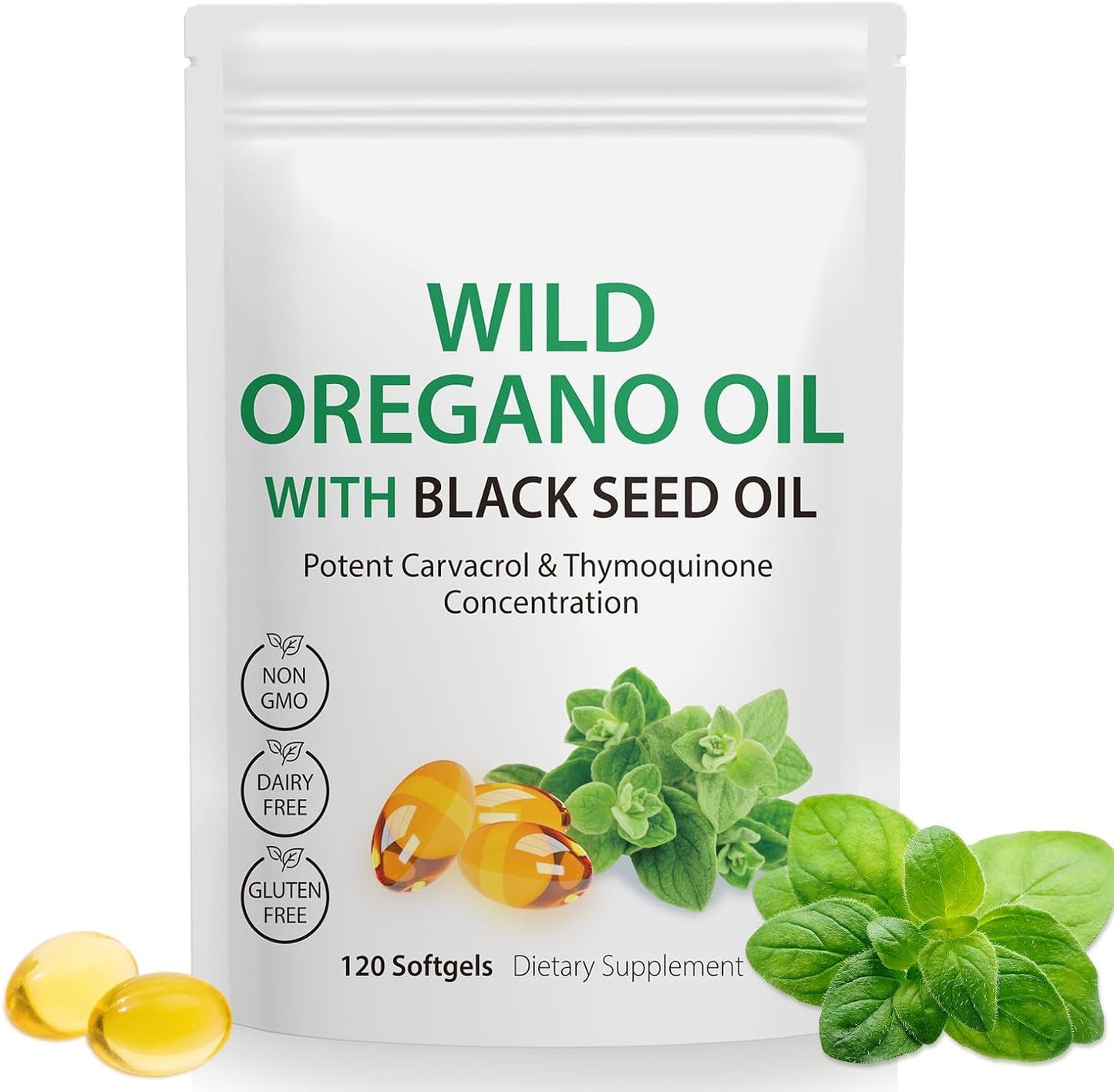 2 in 1 Oil of Oregano with Black Seed Oil Softgels